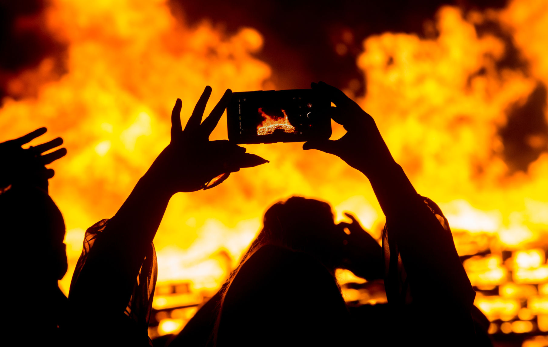 2018 Homecoming bonfire and royalty crowning